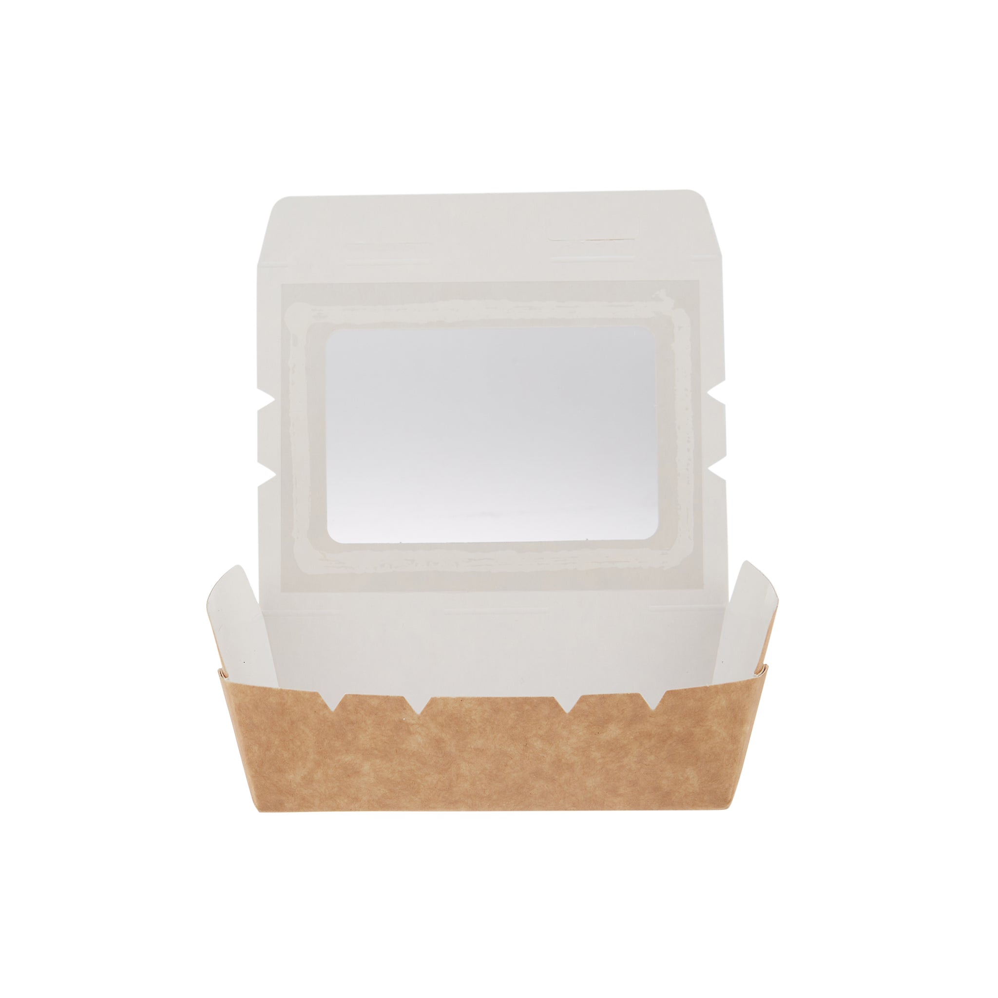 Kraft Brown Top Lunch Box with Window - Hotpack Saudi