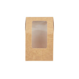 250 Pieces Kraft Half Wrap Box with Window - Hotpack Global