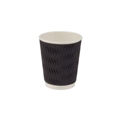 8 Oz Zig Zag Ripple Paper Cup With Lid 10 Pieces