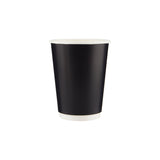 500 Pieces Black Double Wall Paper Cups