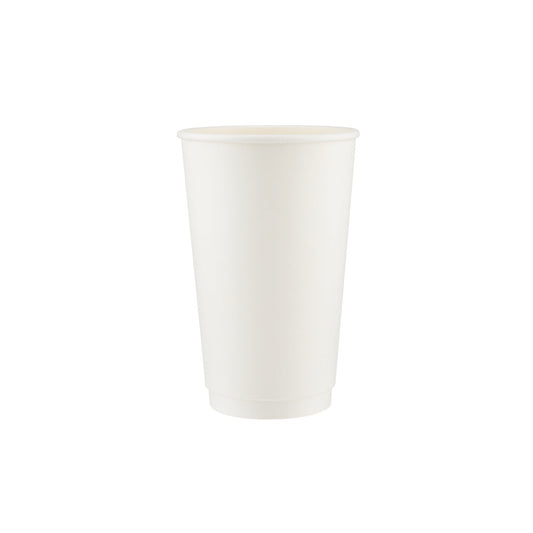 White Double Wall Paper Cups 16 Oz