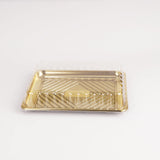 Gold Base Rectangle Cake Container With Lid