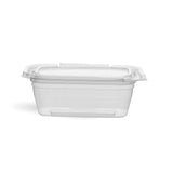 Hinged Square Deli Clear Pet Container 16oz