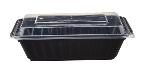 Black Base Heavy Duty Rectangular Container 28 Oz 300 Pieces - Hotpack Global