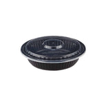 300 Pieces Black Base Heavy Duty Round Container 24 Oz