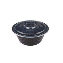 Black Base Heavy Duty Round Container 40 Oz 300 Pieces - Hotpack Global