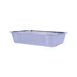 Aluminum Food Storage Container Silver With Lid 3650 5 Pieces