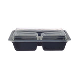 Black Base Rectangular 3-Compartment Container Base Only 300 Pieces