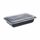 Black Base Rectangular Container 16 Oz Lids Only