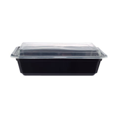 Black Base Rectangular Container 38 Oz Base Only