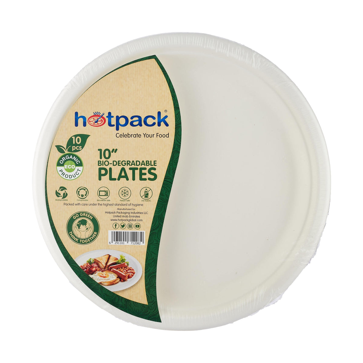 Biodegradable Paper Pulp Plate 10 Pieces