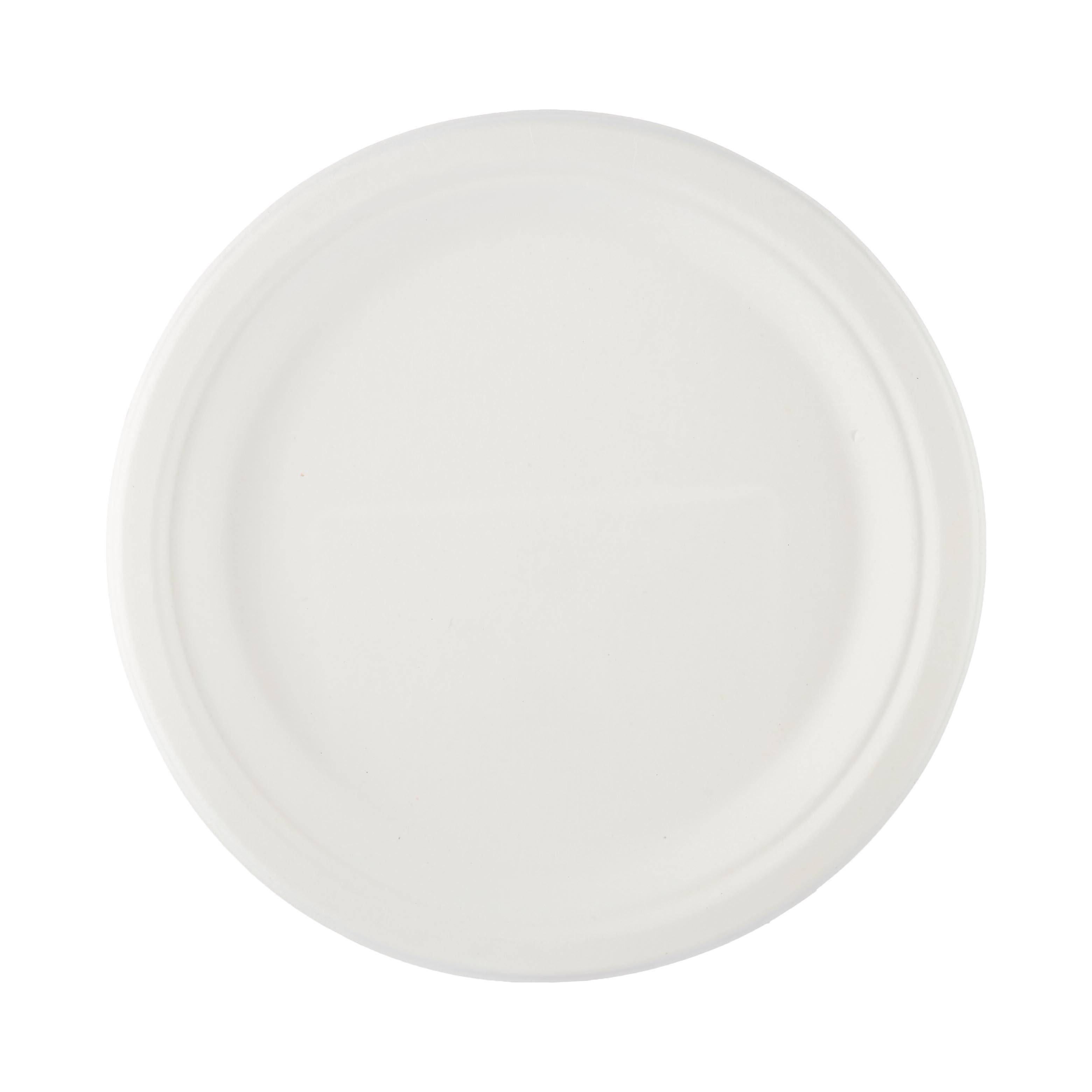 Bio-Degradable White Round Plate 9 Inch