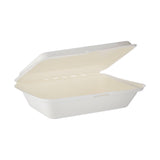 White Bio-Degradable Hinged Container 9 X 6 Inch