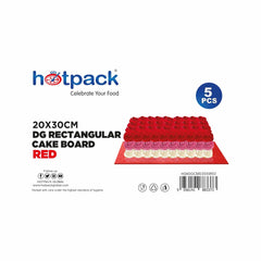 Red Rectangular Cake Board 5 Pieces