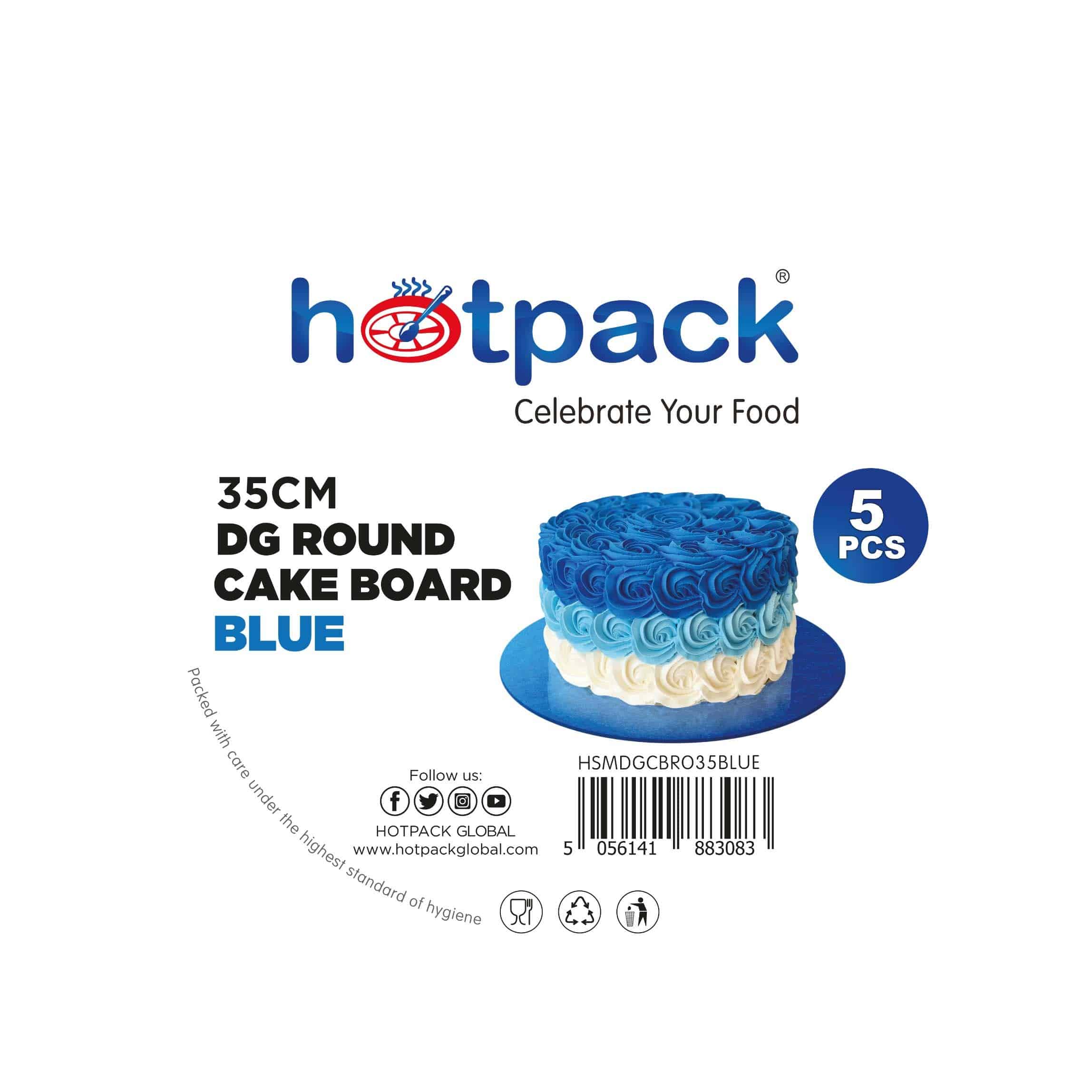Blue Round Cake Board 5 Pieces