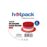 Red Round Cake Board 5 Pieces