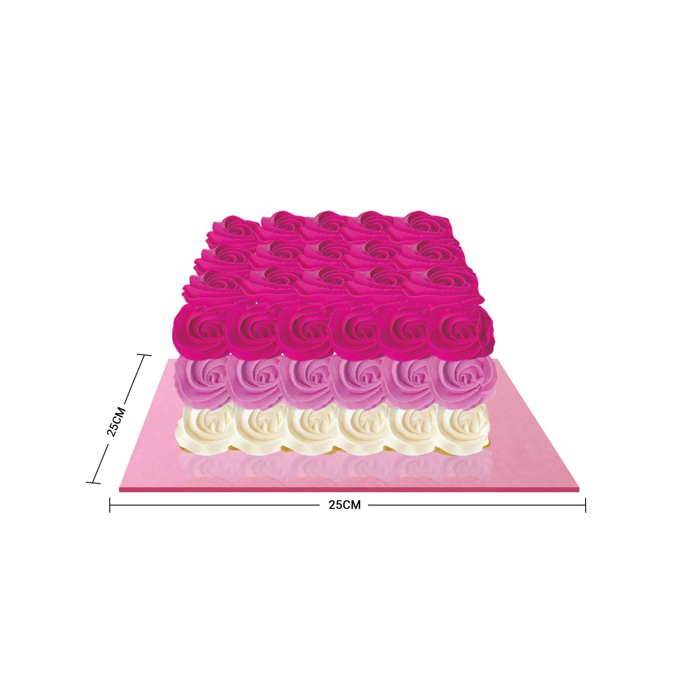 Pink Square Cake Board 5 Pieces
