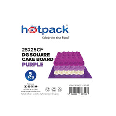 Purple Square Cake Board 5 Pieces