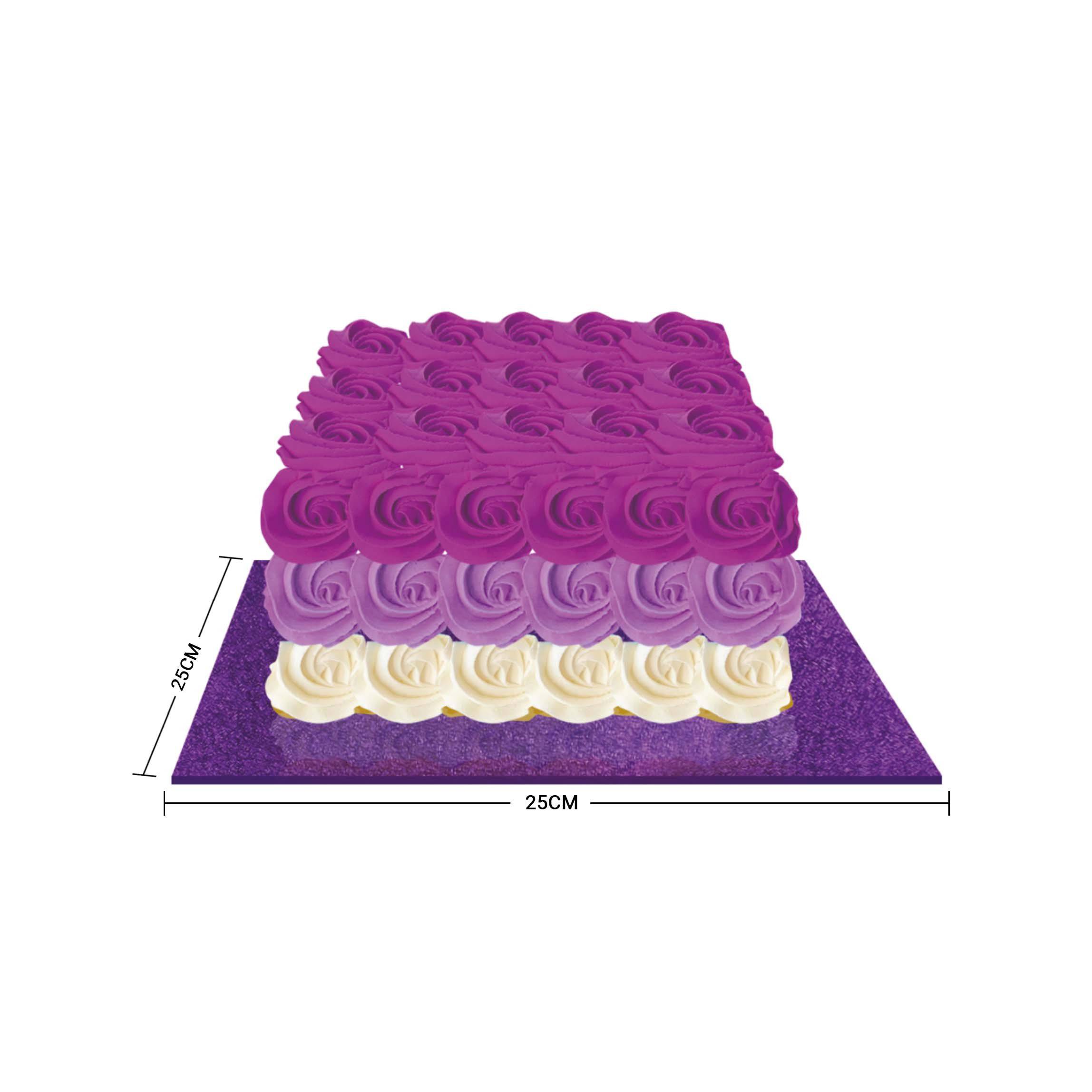 Purple Square Cake Board 5 Pieces
