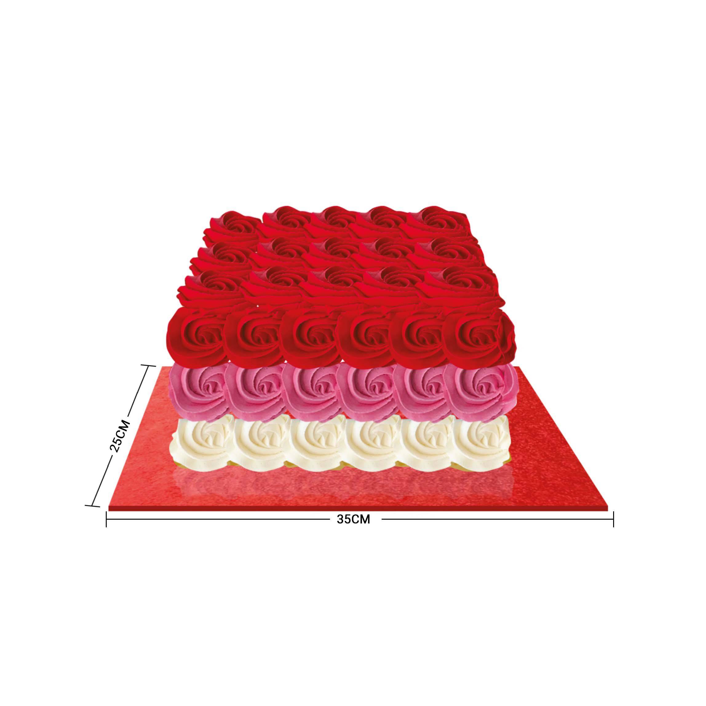 Red Square Cake Board 5 Pieces