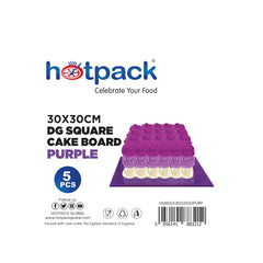 Purple Square Cake Board 5 Pieces