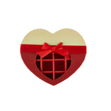 علبة شوكولا هدية على شكل قلب 21 قسم