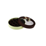 علبة شوكولاتة دائرية الشكل مكونة من 21 قسم - قطعة واحدة