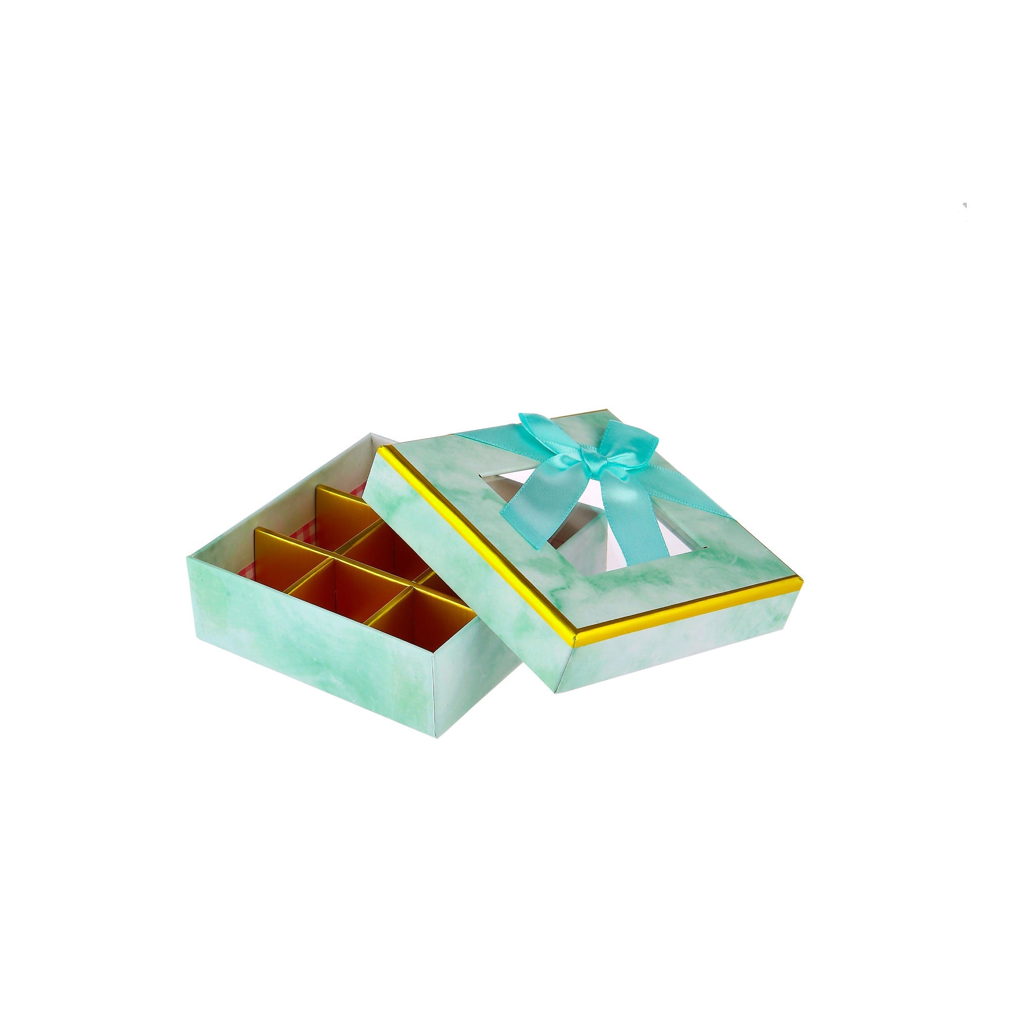 Square Chocolate Gift Box Shape 09 Division - 1 Piece