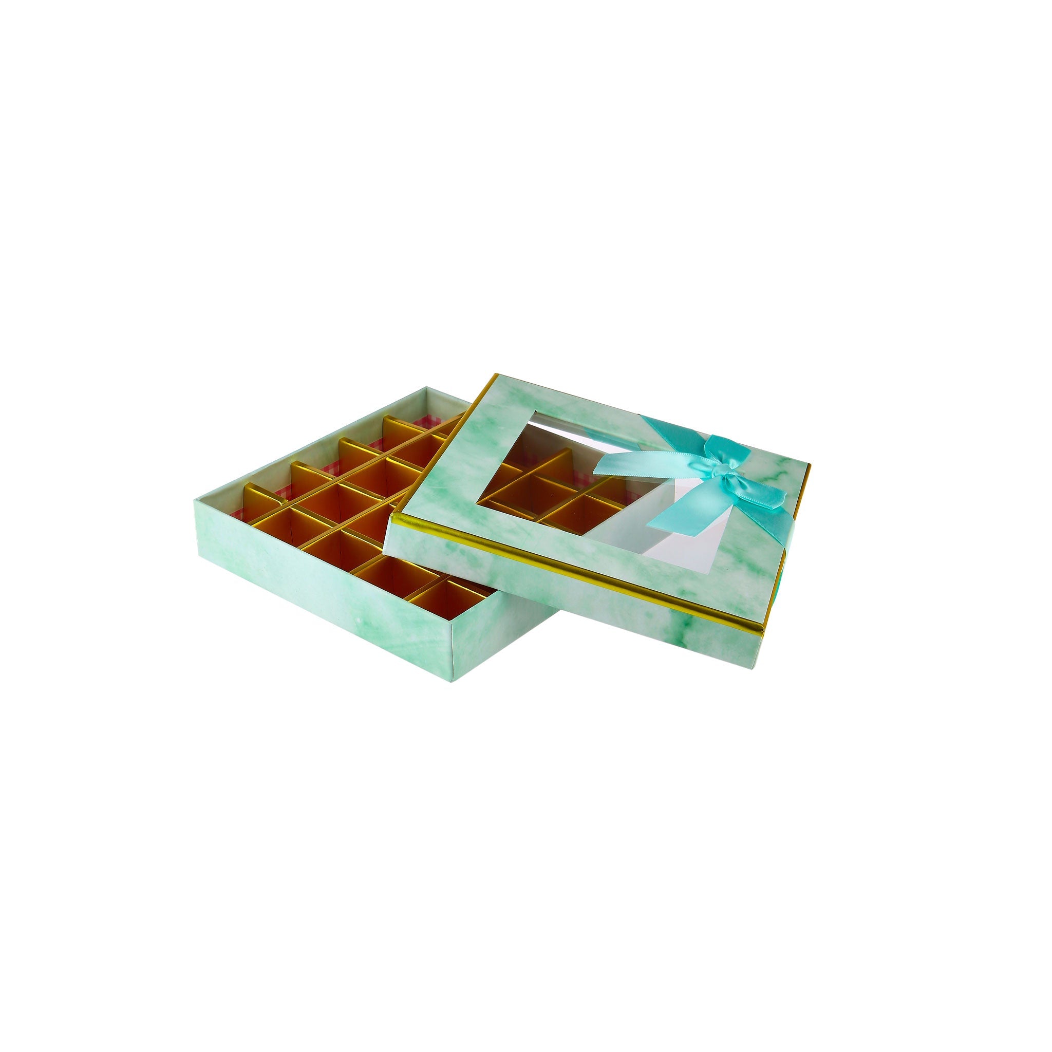Square Chocolate Gift Box Shape 16 Division - 1 Piece