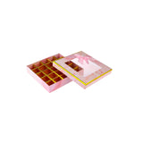 Square Chocolate Gift Box Shape 16 Division - 1 Piece