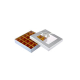 علبة شوكولاتة مربعة الشكل 16 تقسيم - قطعة واحدة