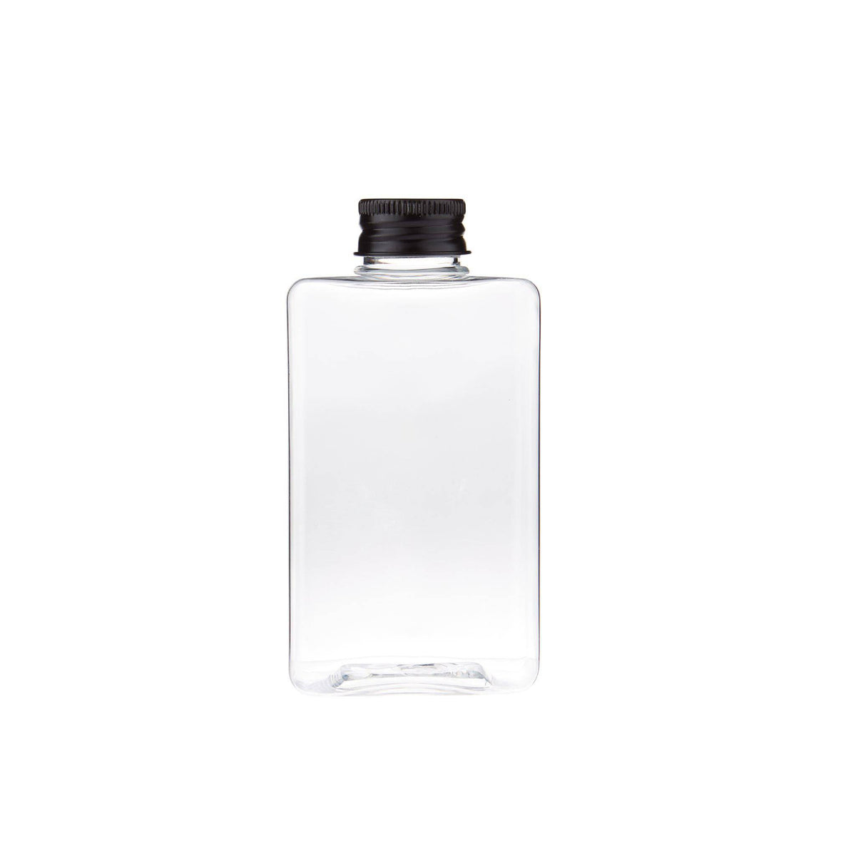 10 Pieces Square Shaped Plastic Juice Bottle With Cap