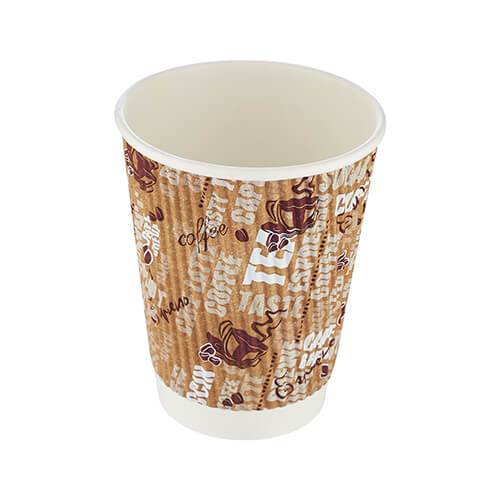 Hotpack Printed Ripple Paper Cups 12 Oz