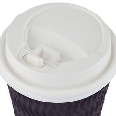 8 Oz Zig Zag Ripple Paper Cup With Lid 10 Pieces