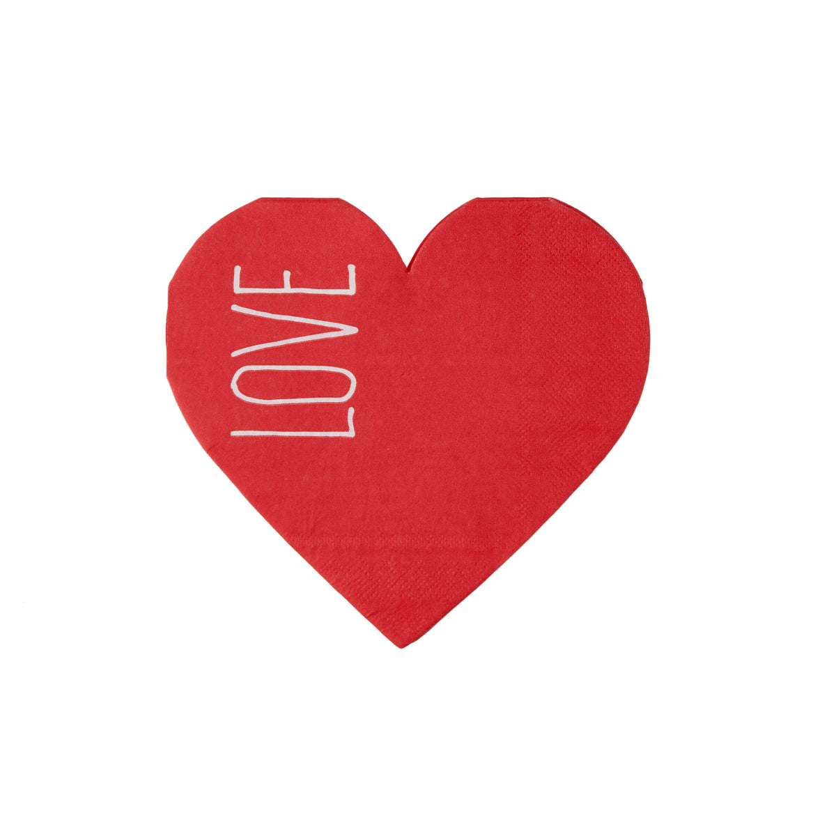 Red heart with love printed Paper Napkin - Hotpack Global