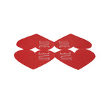 Red heart with love printed Paper Napkin - Hotpack Global