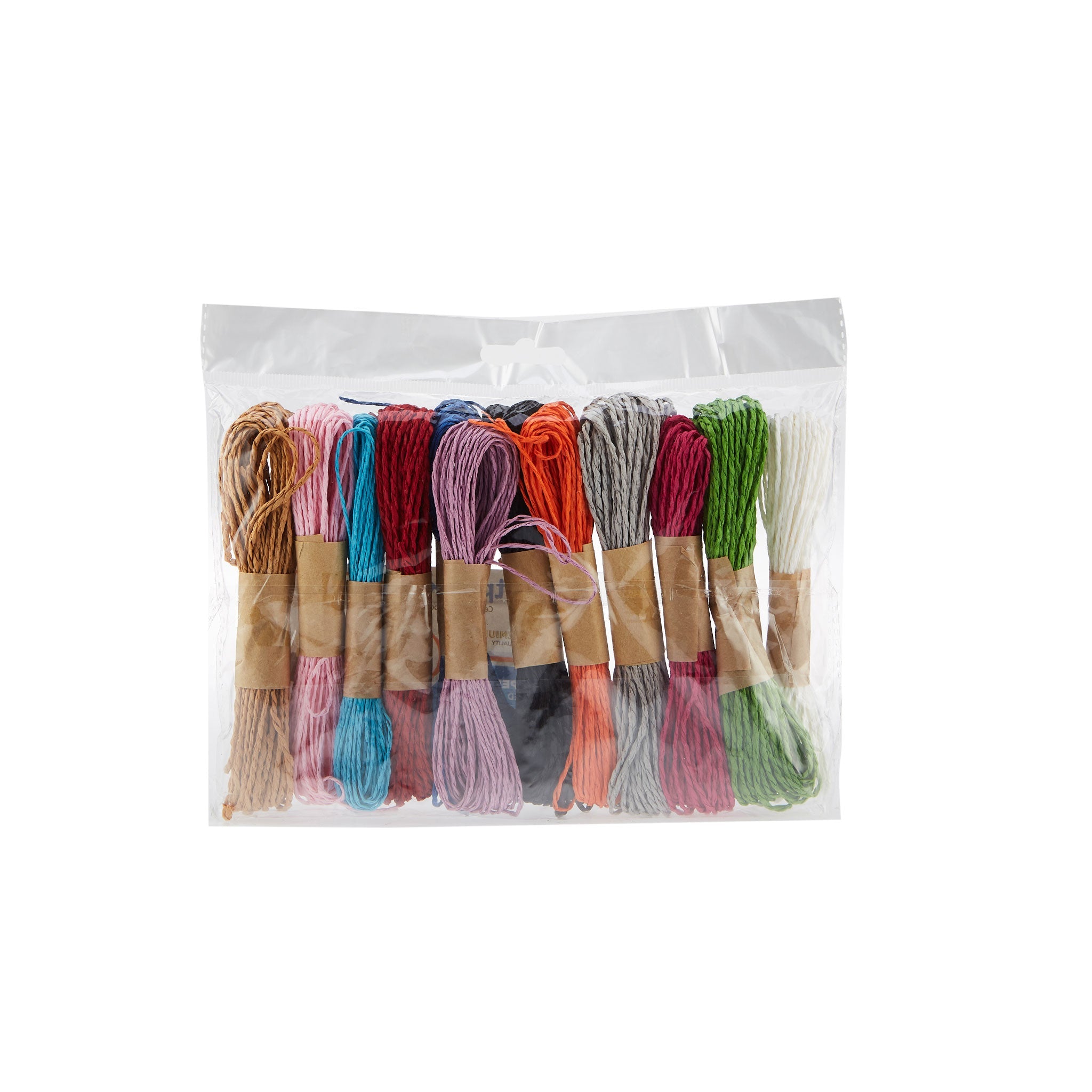12 Rolls Paper Rope Mixed Colors (10 Meters)