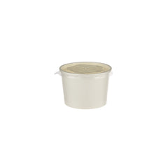 5 Pieces Paper Soup Bowl White with Lid