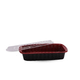 Red & Black 750 ml  PP Container With Lid 5 pieces