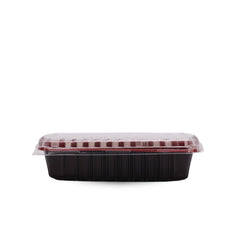 Red & Black 750 ml  PP Container With Lid 5 pieces