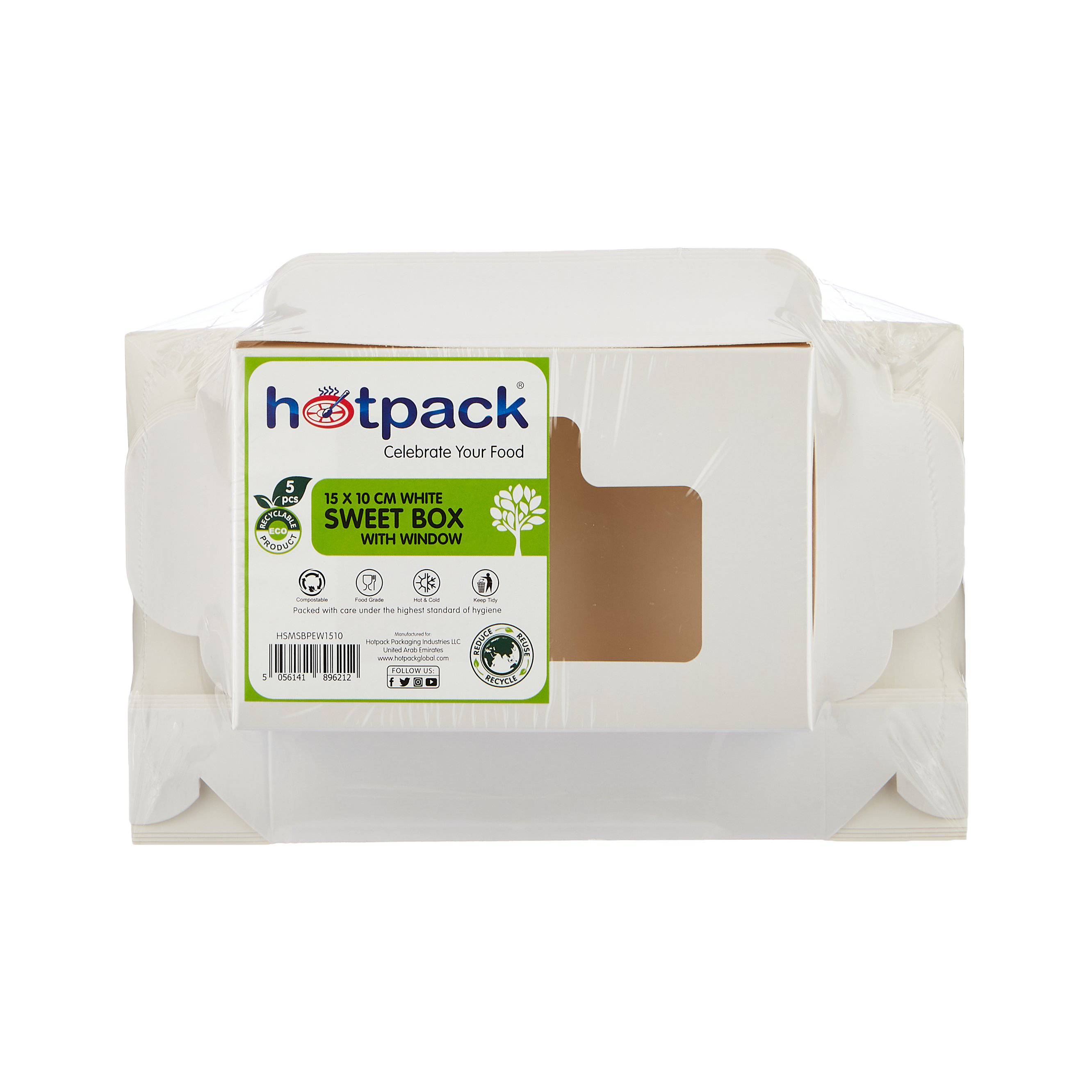 Hotpack Sweet Box White 15x10 Cm