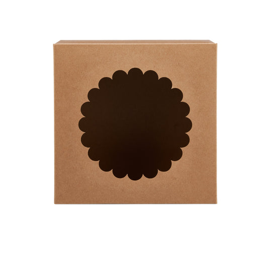 Kraft Cake Box Round With Window - Hotpack Global