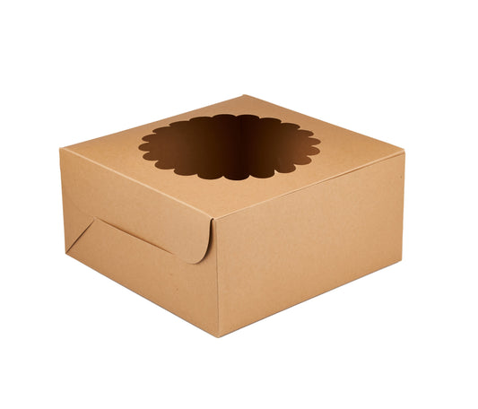 Kraft Cake Box Round With Window - Hotpack Global