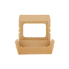 Kraft Lunch Box With Window 180 Mm