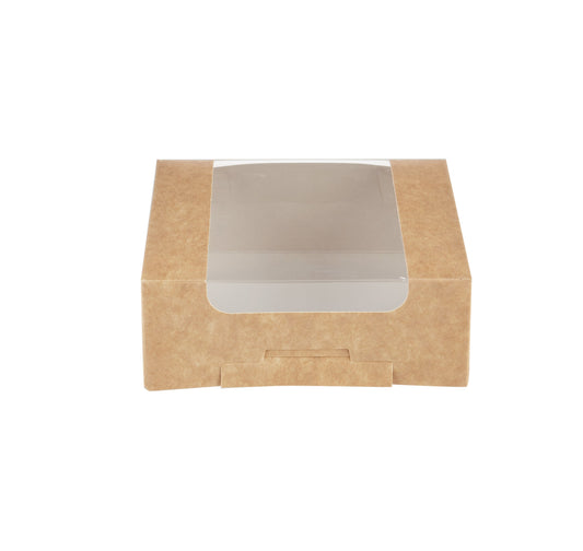 Kraft Sqaure Deli Box with Window - Hotpack Saudi Arabia