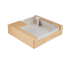 Kraft Sqaure Deli Box with Window - Hotpack Saudi Arabia