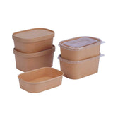 Paper Lid For Kraft Rectangular Container