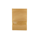 50 Pieces Kraft Resealable Paper Bag With Window