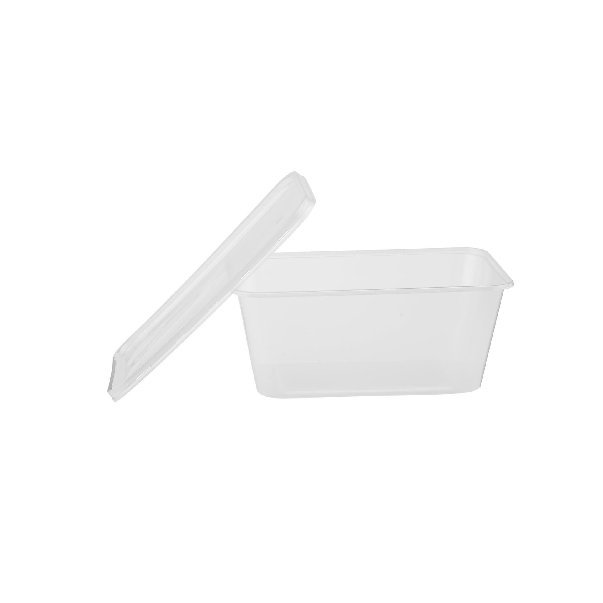 1000 ml Clear Rectangle Microwavable Container