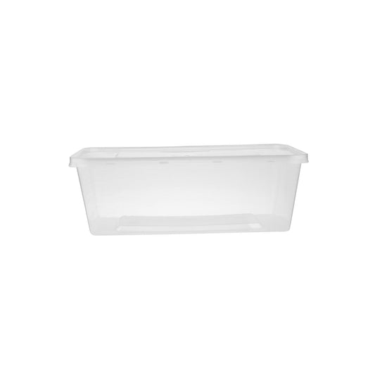 1000 ml Clear Rectangle Microwavable Container